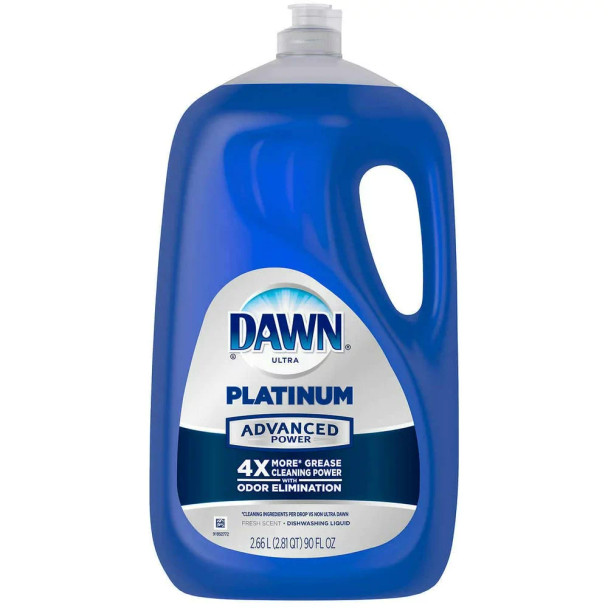 Dawn Platinum Refreshing Rain Scent Liquid Dish Soap, 90 oz.