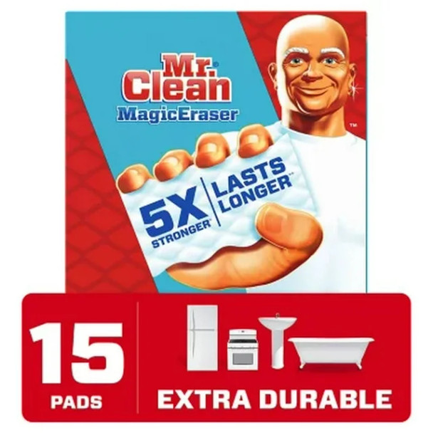 Mr. Clean Extra Durable Scrub Magic Eraser Sponges, 15 ct.