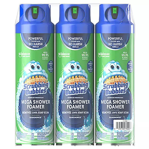 Scrubbing Bubbles Mega Shower Cleaner, 3 pk./20 oz.