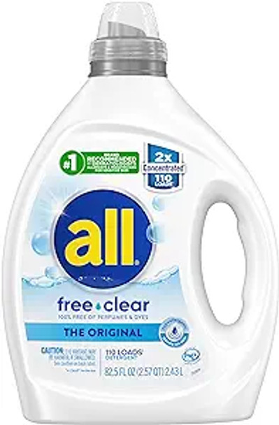 all Free and Clear Liquid Laundry for Sensitive Skin, 250 oz.,166 Loads