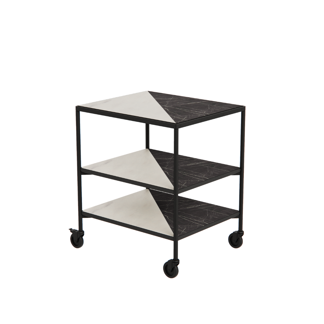 Fare | Reversible Black and White Marble 2.1 Trolley
