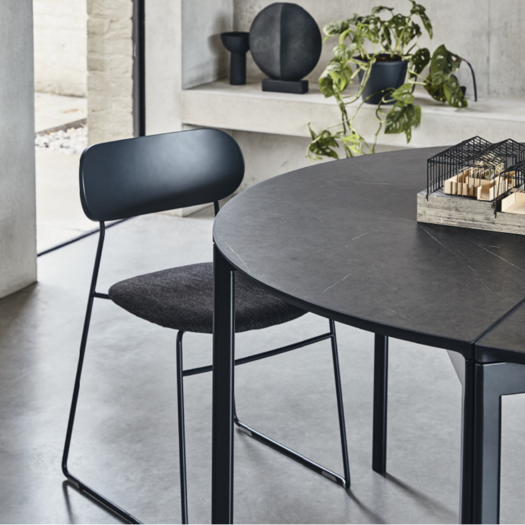 Line | Walnut Half Round Table | Craster