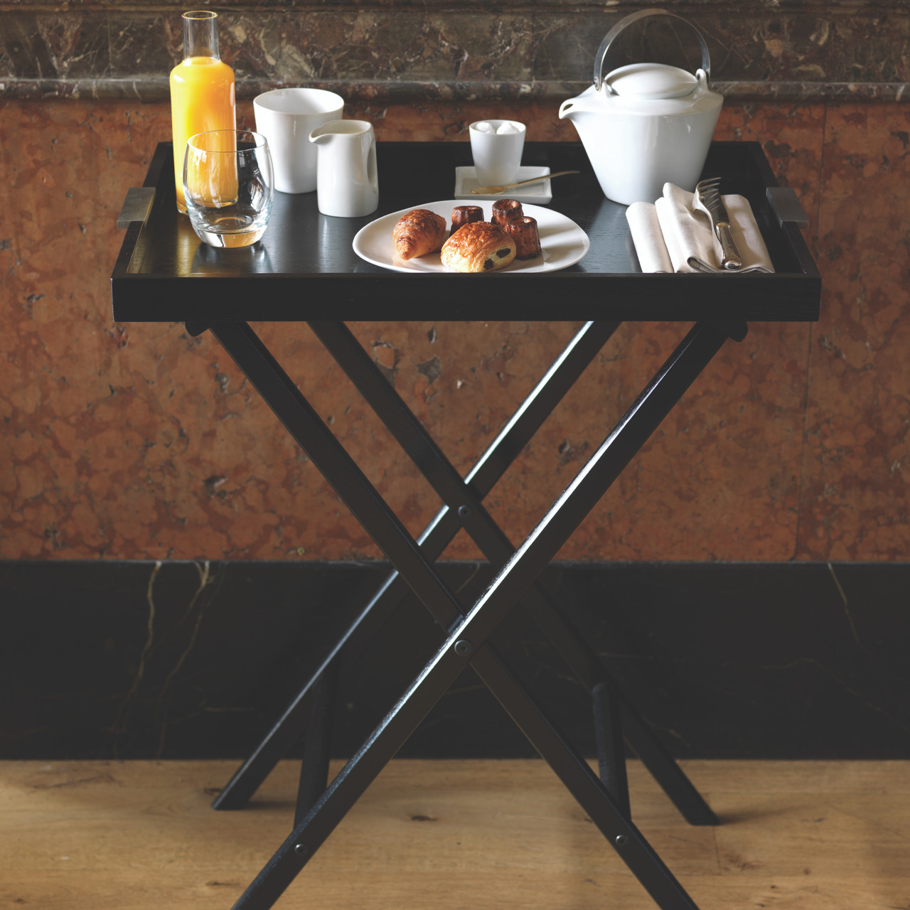 Modern Stainless Steel Handled Tray