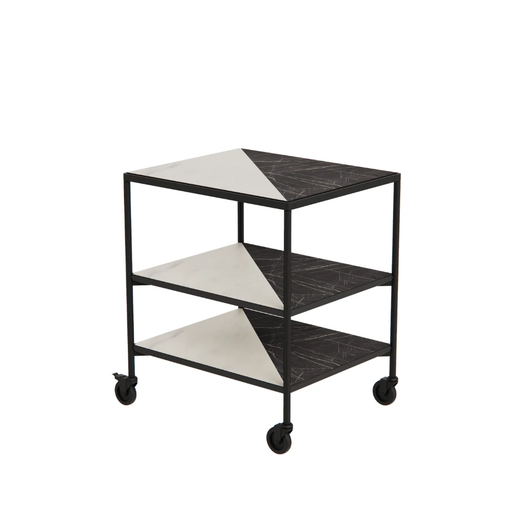 Fare | Reversible Black and White Marble 2.1 Trolley