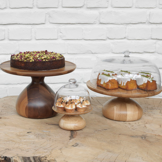 oak cake stand craster