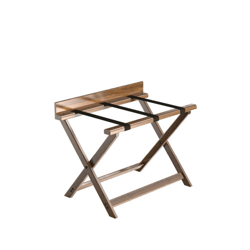 Walnut Luggage Rack with Backboard