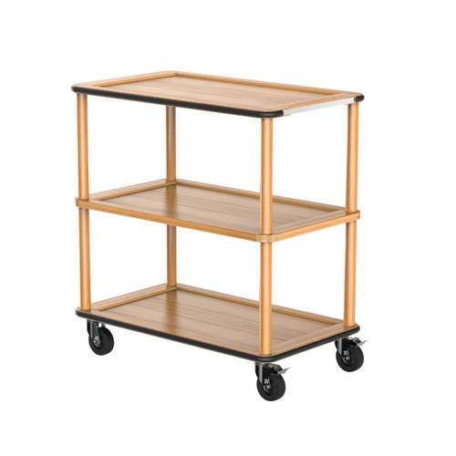 Oak Modern Tray Trolley