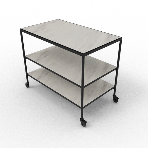 White Marble Distribution and Display Trolley