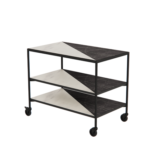 Reversible White and Black Marble 3.1 Trolley