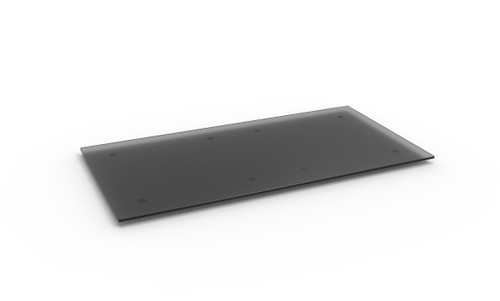 Grey Glass Rectangle Table Top