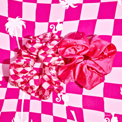 Barbie x Kitsch Satin Scrunchie 2 pack