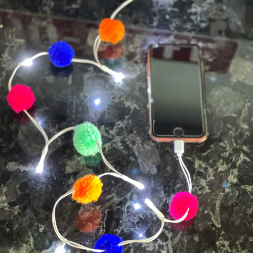 iPhone LED pompom Charging Cord