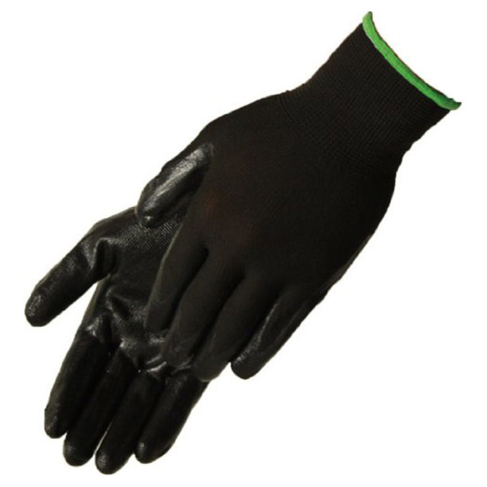 Black Ultra Thin Glove With Black Nitrile Coated Palm – (Dozen) ITEM#  4631Q-BK