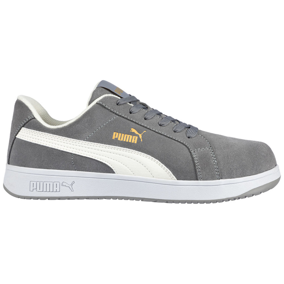 Misterioso éxtasis Perseguir Puma Safety Women's Icon Suede Low Grey & White SD Composite Toe Shoes -  640125