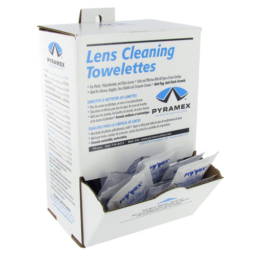 Pyramex Lens Cleaning Towelettes - Box of 100 Pyramex Lens Cleaning Towelettes - Box of 100