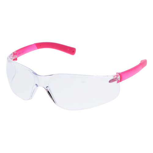 Crews BearKat Small Frame Pink Temple Safety Glasses - Clear Lens Crews BearKat Small Frame Pink Temple Safety Glasses - Clear Lens