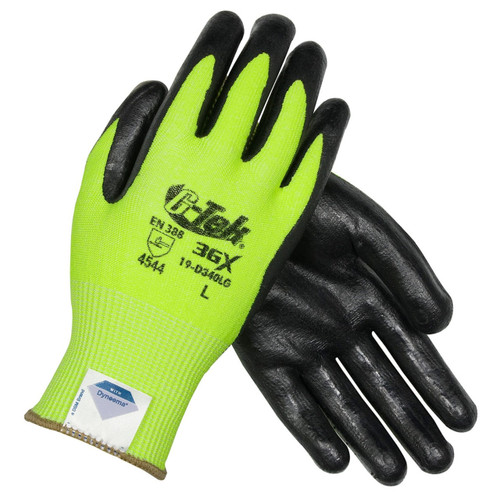 Pyramex GL607C Hi-Vis Cut-Resistant A4 Foam Nitrile Dipped Gloves