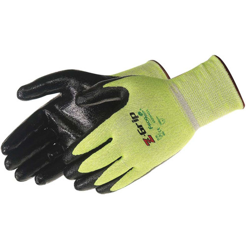 FroGrip Z-Grip 4920HG Hi-Vis Green A4 Cut Nitrile Coated Gloves - S