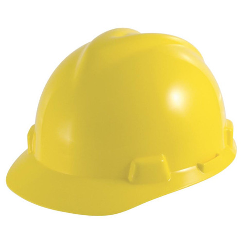 MSA V-Gard Cap Style Hard Hat Fas-Trac III Suspension - 477479 - Yellow