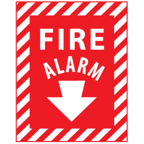 Fire Alarm, 12x9, Plastic Sign