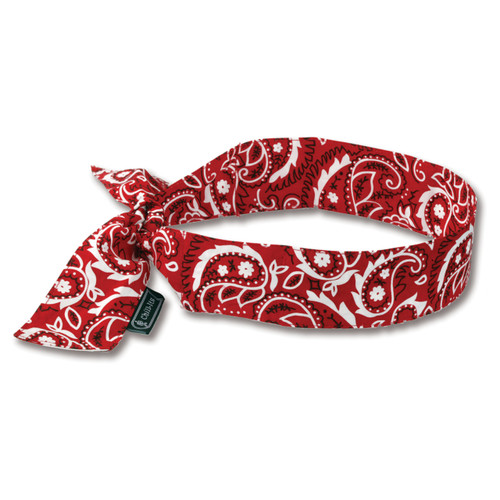 Red Western Chill-Its 6700 Evaporative Cooling Bandana - Tie