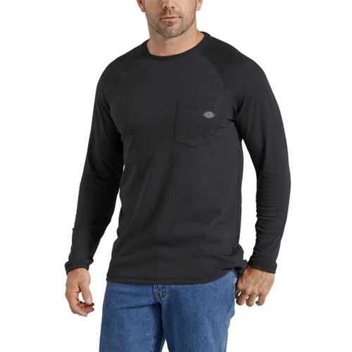Black Dickies Men's Long Sleeve Cooling T-Shirt