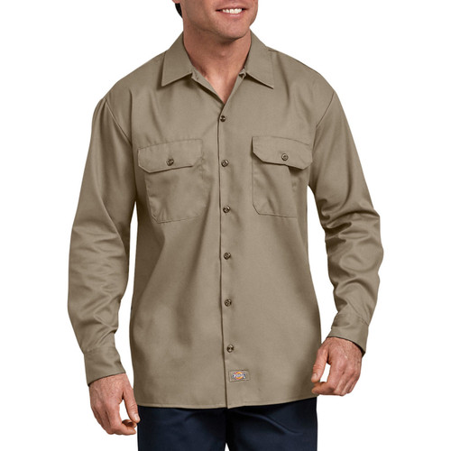 574 Work Shirt with an Embroidered Name Patch - Long Sleeve