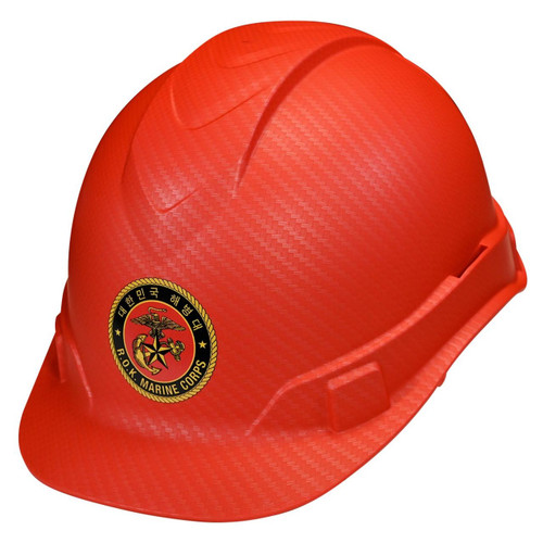 Custom Pyramex Ridgeline Cap Style Hard Hat 4-Point Ratchet Suspension - Matte Red Graphite