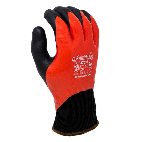 TASK CelsiHeit 13G ANSI A4 Cold Weather Foam Nitrile Coated Gloves - CF47035 - Single Pair