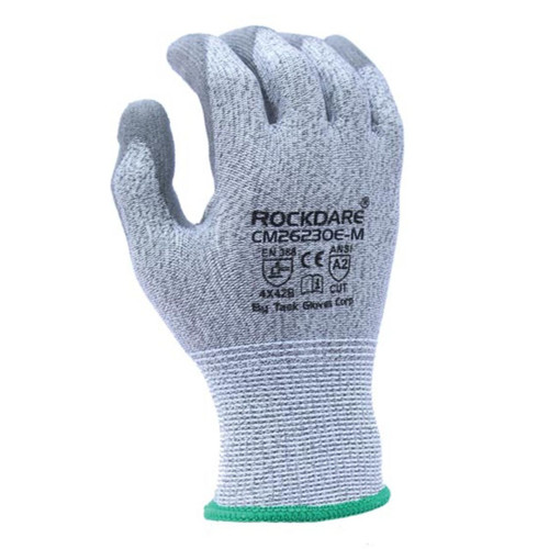 G F 22600l Cutshield Cut Resistant Level 5 Work Gloves Rubber Coated Grey Large