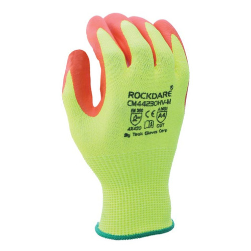 TASK 13G Hi-Vis Polyurethane Coated Gloves - MH8130HY - Single Pair