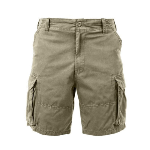 khaki Rothco Vintage Paratrooper Cargo Shorts - Khaki