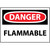 Danger Flammable, 10x14 Vinyl Sign