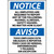 Notice, All Employees Are Required To Report, Bilingual, 14x10, Rigid Plastic Sign