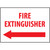 Fire Extinguisher Left Arrow 10x14 Vinyl Sign