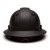 Pyramex Ridgeline Vented Full Brim Hard Hat 4-Point Ratchet Suspension - HP54117V - Black Graphite