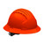 Bright Orange JSP Evolution Deluxe Full Brim Non-Vented Hard Hat - Wheel Ratchet - 6161