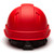 Custom Pyramex Ridgeline Cap Style Hard Hat 4-Point Ratchet Suspension - Matte Red Graphite