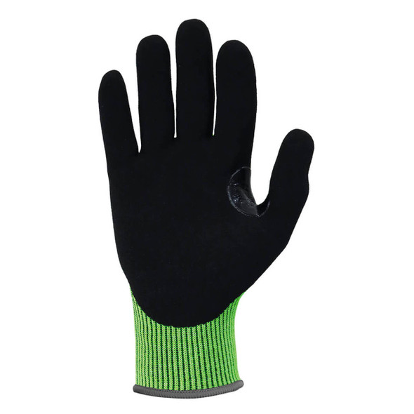 General Electric Hi-Vis ANSI A3 Sandy Nitrile Coated Gloves - Green/Black - GG221 - Single Pair