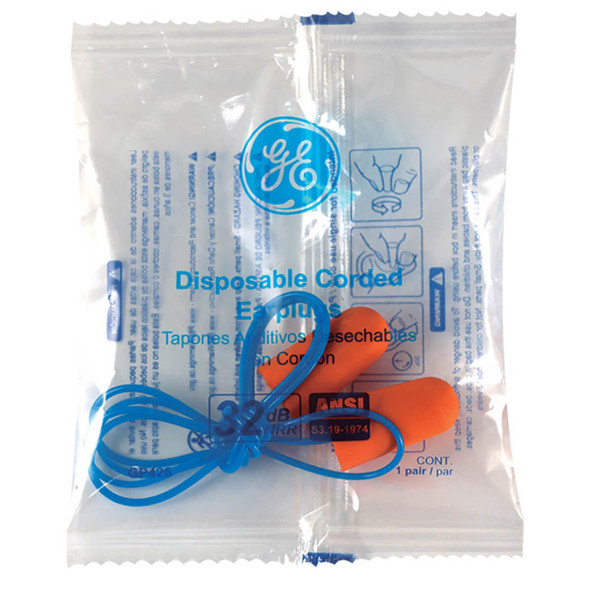 General Electric 32 dB Polyurethane Foam Bullet Earplugs - Orange - 100 Pair - GP426