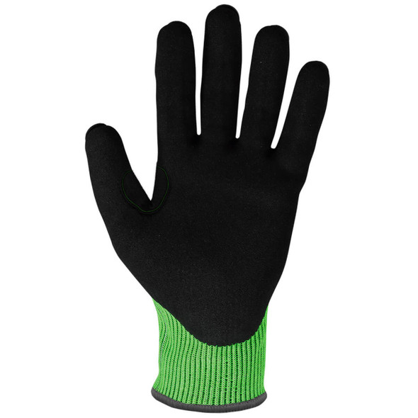 General Electric ANSI A3 Cut Resistant Sandy Nitrile Coated TPR Impact Gloves - Green/Black - GG240 - Single Pair