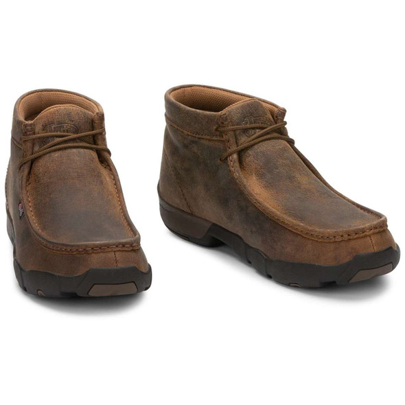 Justin Men's Cappie 4" Brown EH Soft Toe Shoes - 232