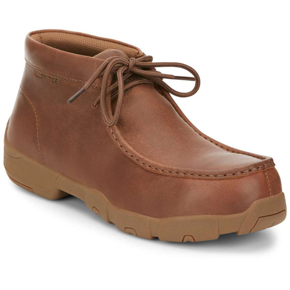 Justin Men's Cappie 4" Tan EH Alloy Toe Shoes - SE242