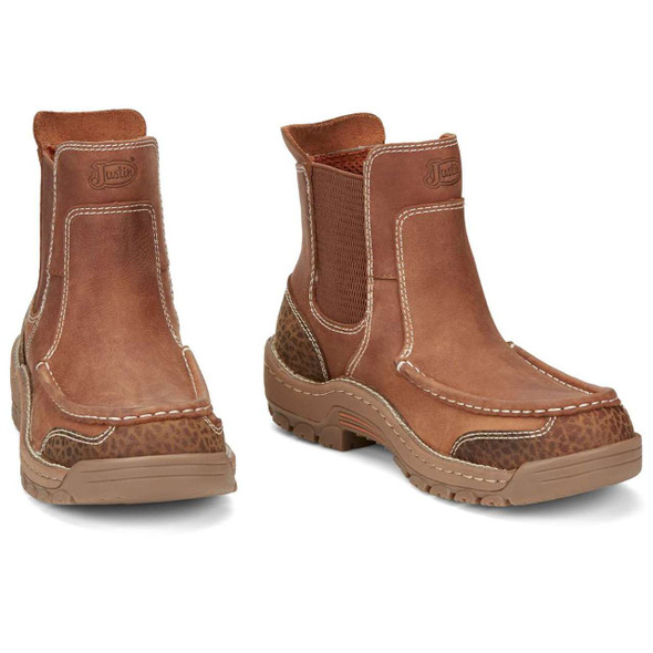 Justin Men's Channing 6" Brown EH Soft Toe Boots - SE254