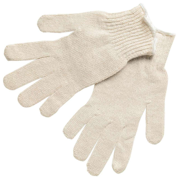 MCR Safety Natural Cotton Poly String Knit Gloves - Single Pair