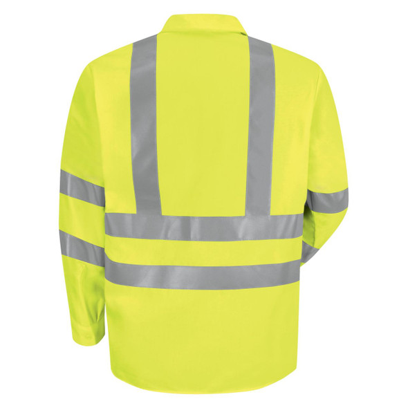 Red Kap Men's Hi-Visibility Long Sleeve Work Shirt - Type R, Class 3 - SS14AB