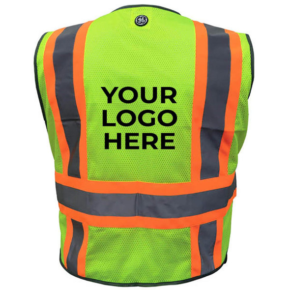 Custom General Electric Type R Class 2 High-Vis Expandable 5-Point Breakaway Safety Vest - GV084