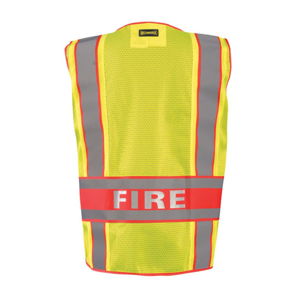 OccuNomix Type P Class 2 High-Vis Fire Mesh Back Public Safety Vest - LUX-DPSF-DOR