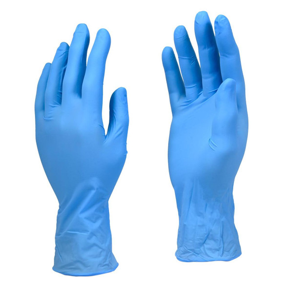 DASH BLU100 Nitrile Exam Grade Disposable Gloves, Light Blue, 4.3 mil, Box of 100