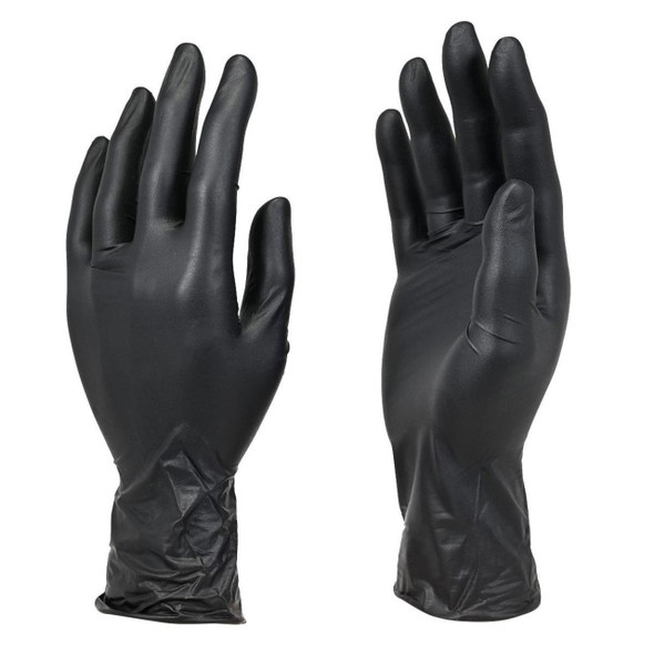 DASH Black Maxx Thin Nitrile Disposable Exam Grade Disposable Gloves, Black, 3 mil, Box of 200